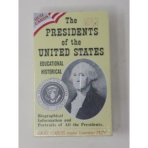 Vtg 1989 Presidents Of The USA Biographical Information And Portraits Quiz Cards